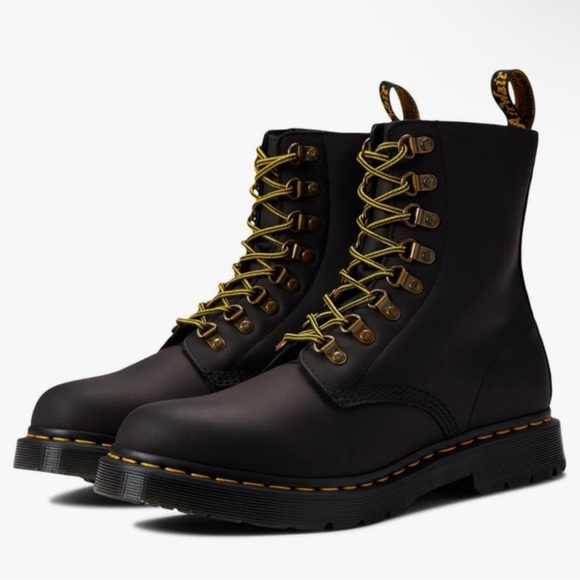 Dr. Martens 1460 Pascal 8 Eyelet Fleece Lined Wintergrip Combat Boots, Black - Picture 16 of 16